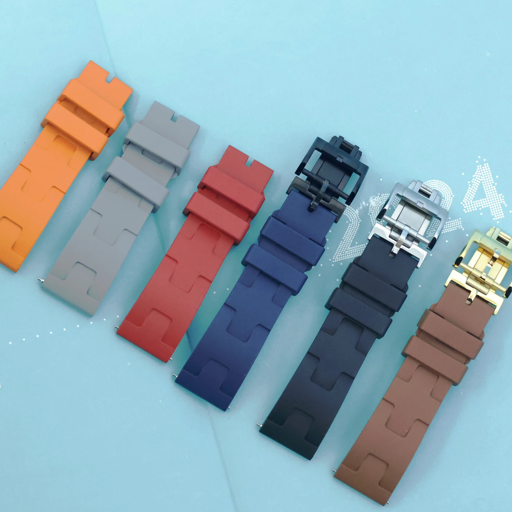 Подходит для Rolex Daytona 20 мм 22 мм водонепроницаемый резиновый ремешок для часов FKM с быстросъемной складной пряжкой, оригинальный ремешок для часов