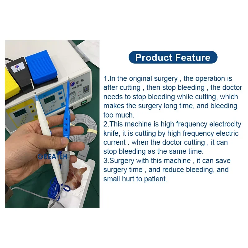 bipolar electrocautery machine portable vet electrobisturi electrosurgical generator surgical coagulator