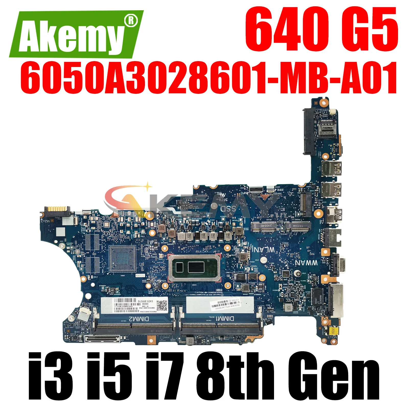 Notebook Motherboard For HP 640 G5 L58706-001 L58708-601 Laptop Mainboard CPU i5 i7 8th Gen 100％ Tested 6050A3028601