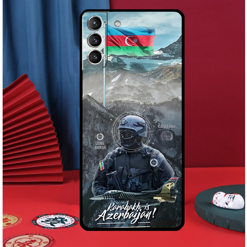 Azerbaijan Flag Phone Case For Samsung Galaxy S25 Ultra S9 S10 S20 S21 S22 Plus S23 FE S24 Ultra Back Cover