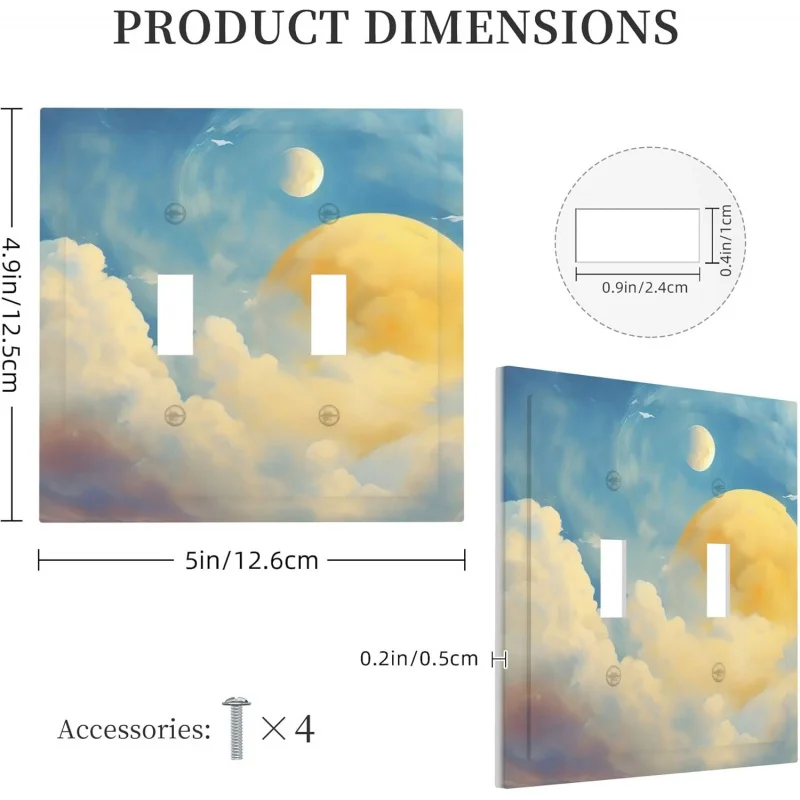 غطاء لوحة منفذ اليوم والشهر 2 عصابة تبديل لوحة الحائط الكهربائية المنزل المعيشة المطبخ غرفة نوم الحمام ديكور واحد