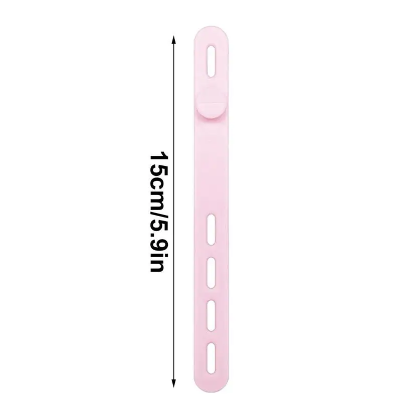 5PCS Silicone Zip Ties Reusable Cable Ties Travel Cable Organizer 4 Adjustable Holes Straps Wrap Zip Bundle Bandage Tie