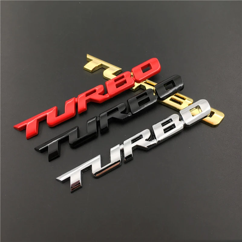 1Pcs Universal 3D Metal Letter Car Styling TURBO Boost Loading Boosting Emblem Badge Sticker Decal Auto Accessories