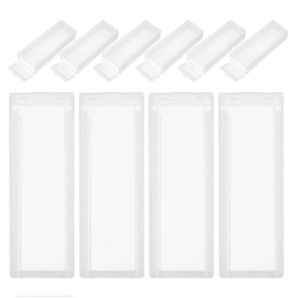 20Pcs Glass Plastic Laboratory Microscope Reusable Holder Microscope Slide Tray For School Lab Slides Storage Portable
