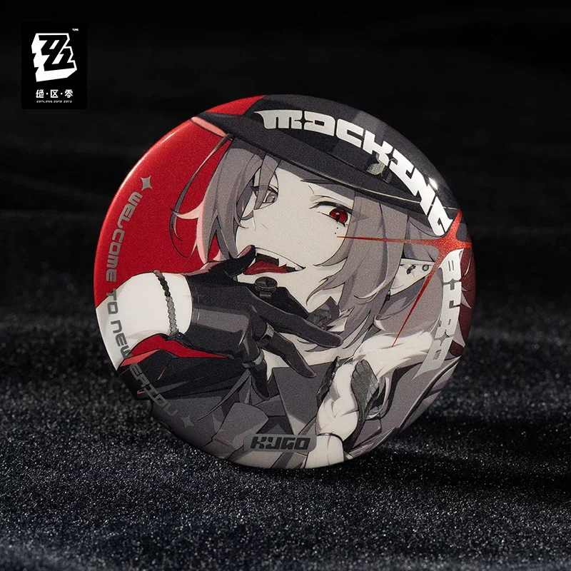 Official Zenless Zone Zero Gaming Merchandise Cartoon Characters Cosplay Vivian Hugo Shadow Art Series Reflective Tin Badge