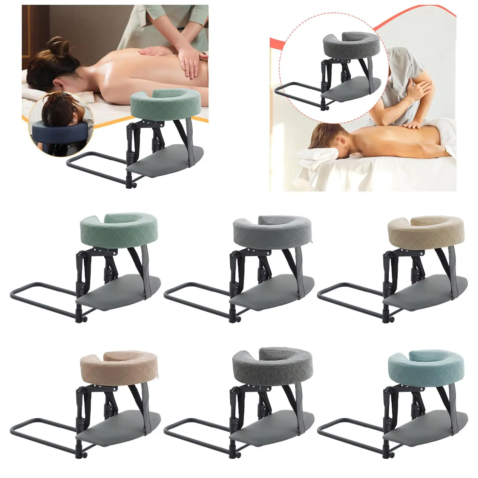 Desktop and Home Mattress Massage Kit, Multifunction Face Down Pillow, Face Rest Support Cushion, Massage Headrest for Bed view 2