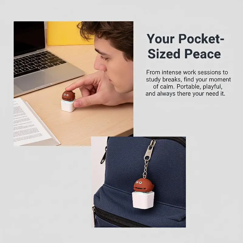 Funny Toilet Shaped Fidget Keyboard Fidget Toys Keychain Finger Button Clicker Decompression Toys
