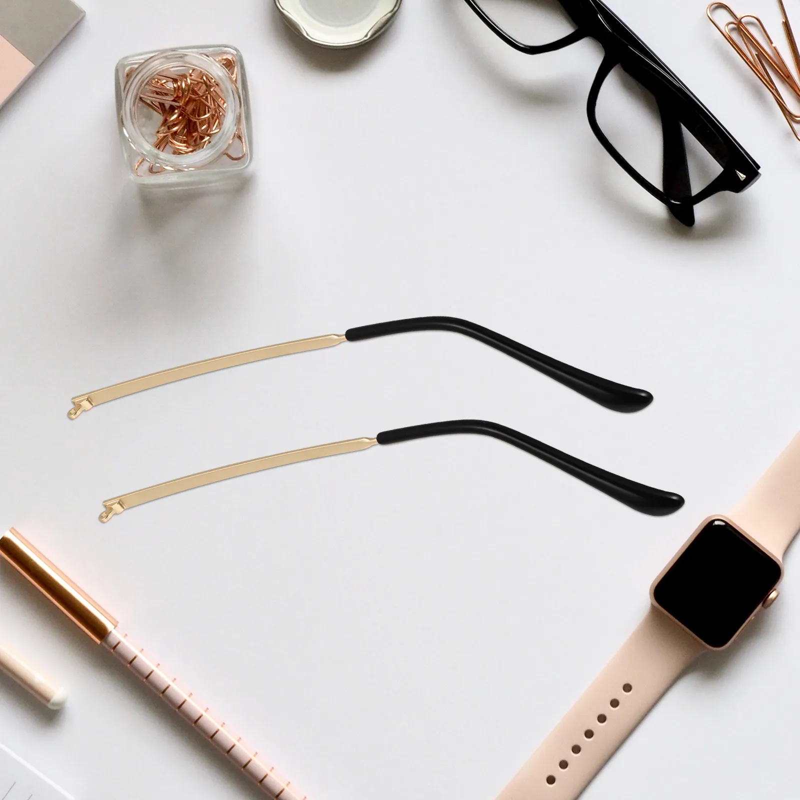 1Pair Metal Glasses Arm Replacement Sturdy Eyewear Frame Temple Comfortable Universal Sunglasses Reading Myopia Glasses Tempered