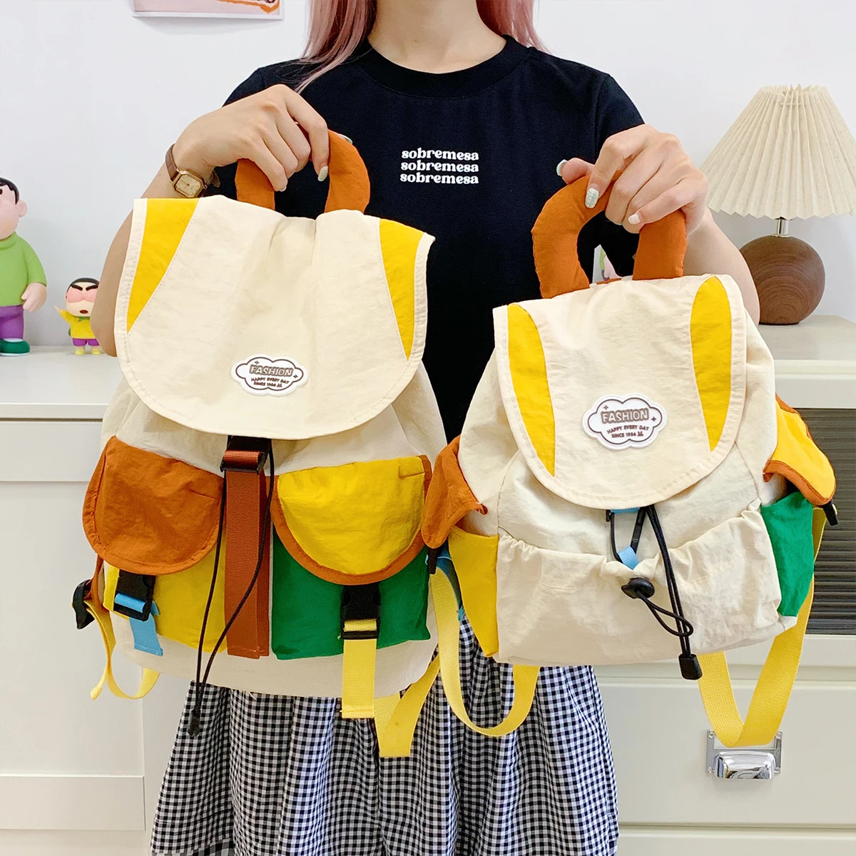 Mochila escolar de estilo coreano para niñas de secundaria, gran capacidad, estudiantes de secundaria, nuevo modelo 2025, ultraligera, protección de columna, mochila reductora de peso