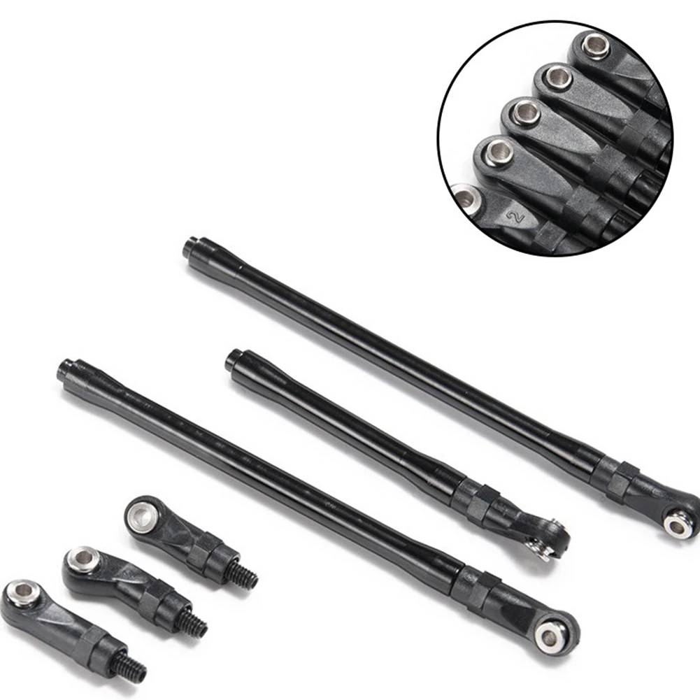 CNC Metal Chassis Links Pull Rod Tie Rod Linkage Set for Axial SCX10 II 90046 90047 1/10 RC Crawler Car Upgrades Parts