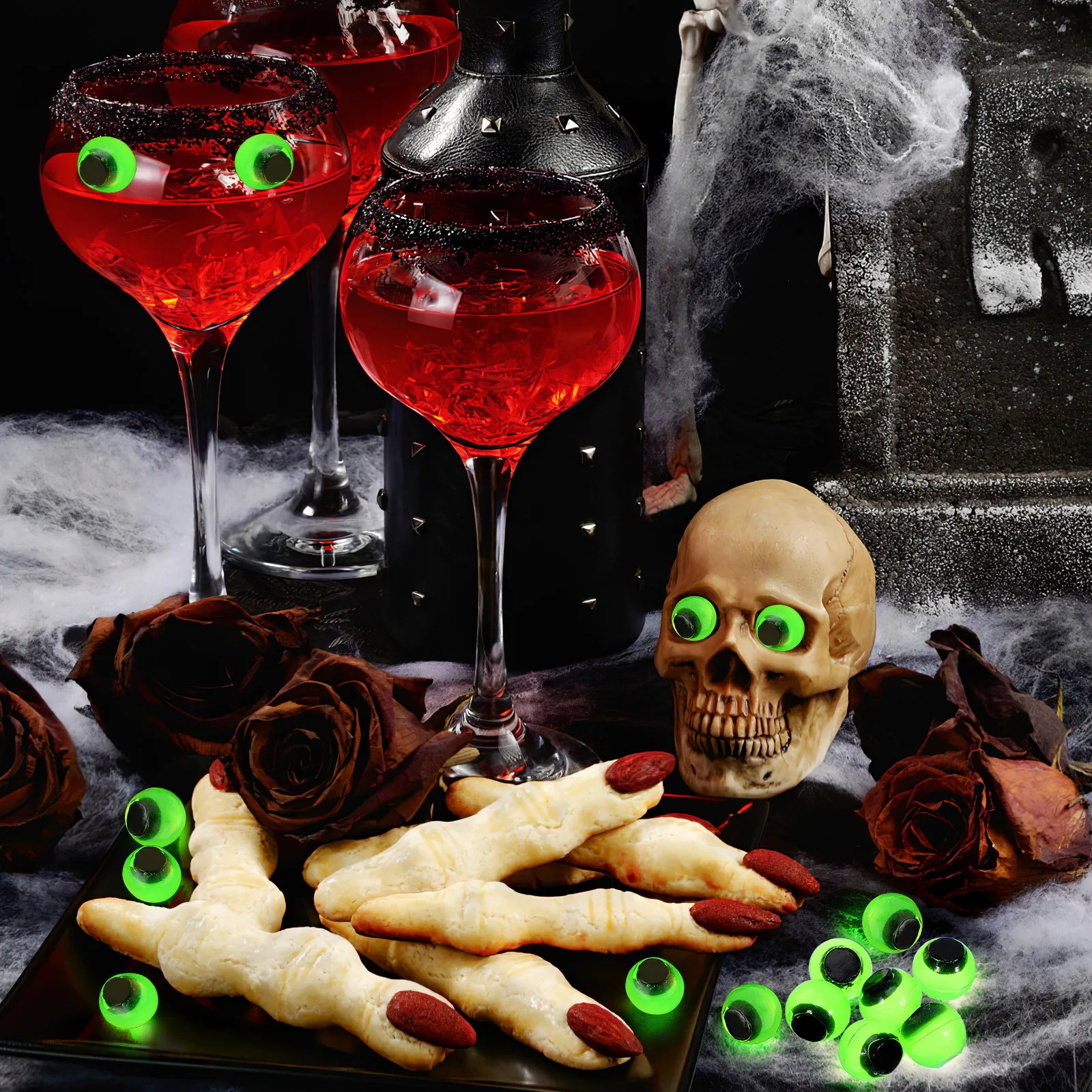 24 pz Incandescente Bulbo Oculare Horror Simulazione Palle Occhi Per La Festa di Halloween Bomboniera Trucco Puntelli Occhi Finti Accessori Novità Gag Regalo
