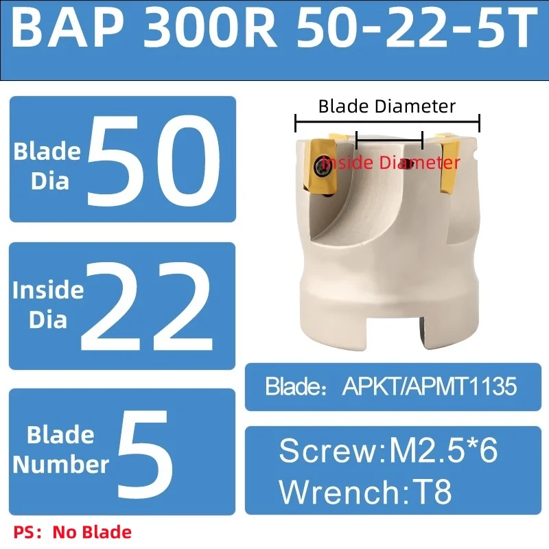 BAP300R BAP400R 50-22-5T 63-22-4T 80-27-6T قاطعة المطحنة أربور مخرطة CNC القاطع تحول أداة لإدراج APMT1135 APMT1604PDER