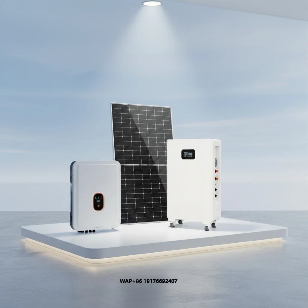 30kW hybrid grid-connected solar panel kit, home monocrystalline silicon ground system  controller, lithium-ion battery