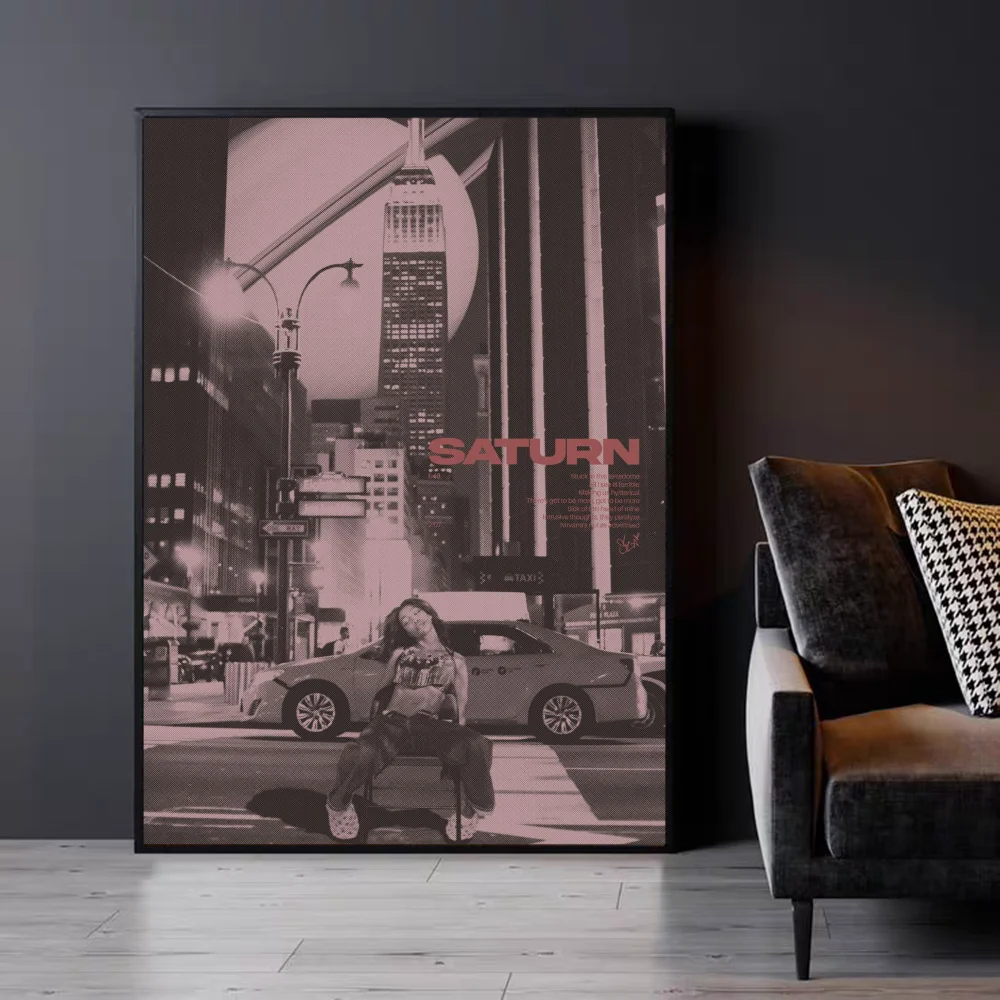 American Singer Star SZA Poster Vintage Posters Sticky Retro Kraft Paper Sticker DIY Room Bar Cafe Kawaii Room Decor DIY Poster