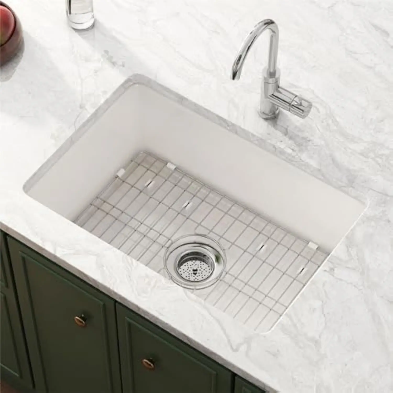 

Drop in Kitchen Sink, 27 X 19 Undermount Kitchen Sink 27 Inch Fireclay Sink Dual Mount White Kitchen Sink Topmount Deep Single