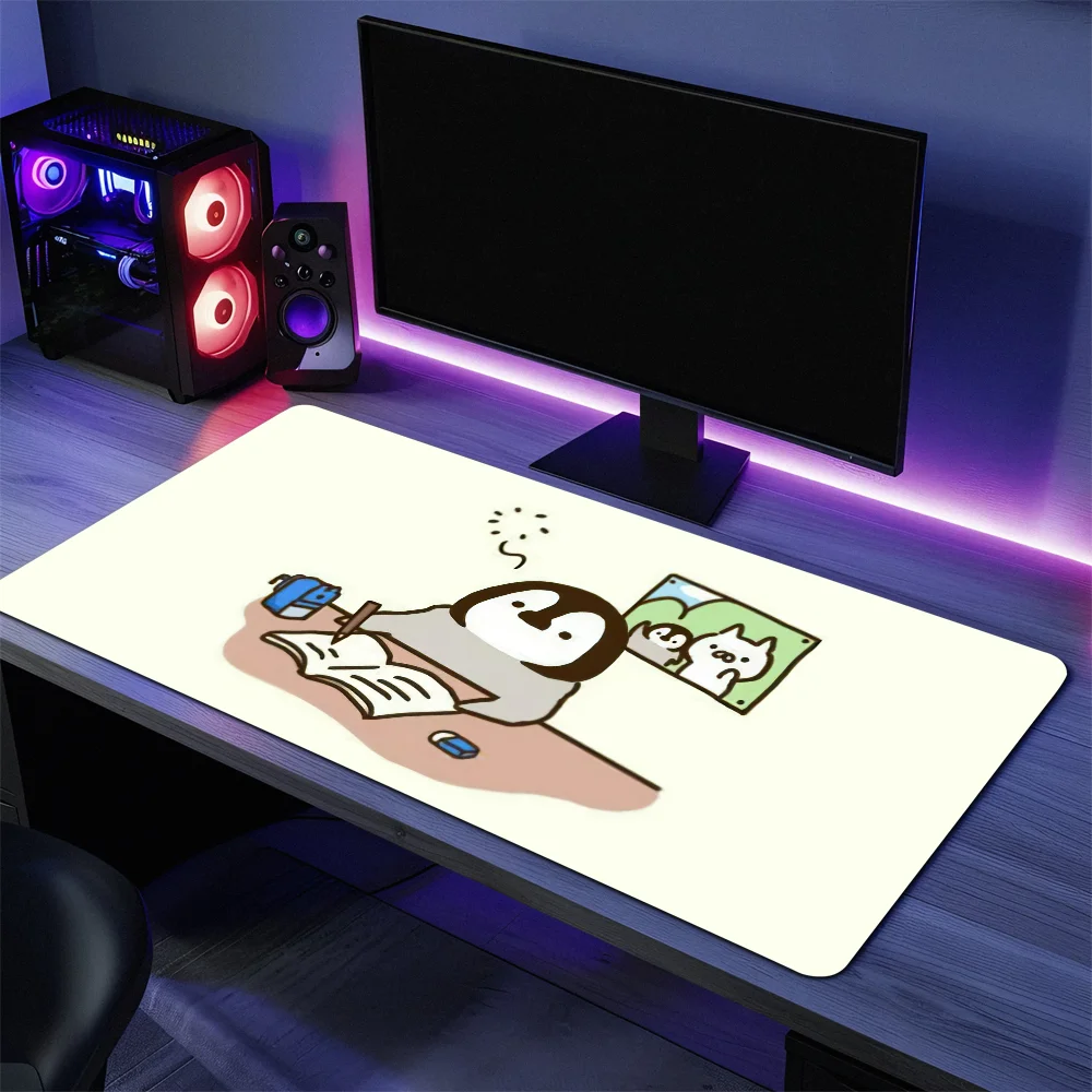 Mousepads Non-slip Day Lockedge Office Student Gaming Thickened Large Cute Writing Pad Cushion Penguin Mouse Pad