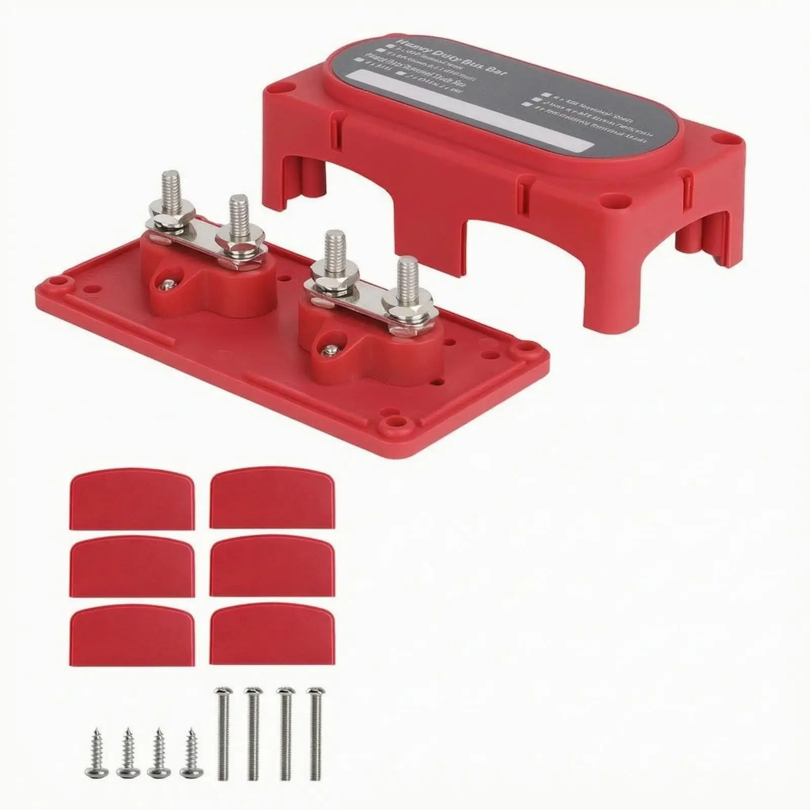 Heavy Duty 300A Electrical Distribution Block Bus Bar with M8 Posts for 12V 24V 48V Boat RV Truck Systems
