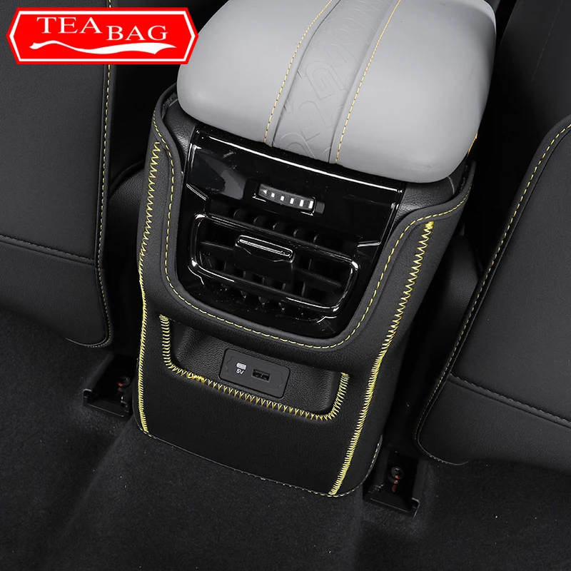 For Trumpchi GAC Empow R 2022-2024 Car Leather Anti Kick Mat Pad Anti-kick Protector Mats Seat Back Protector Auto Accessories