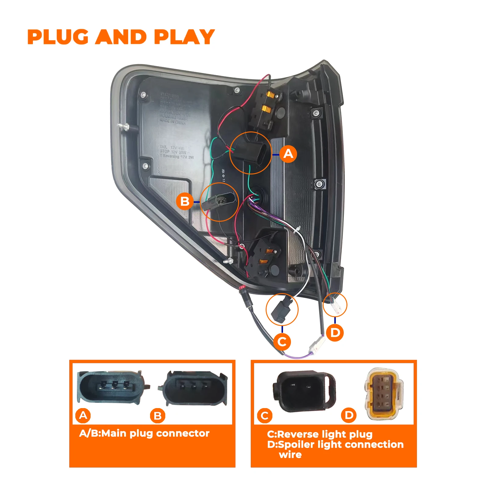 DK Motion Modified Led Car Trunk Tail Lamp Rear Light Lamp Taillights For Ford F150 F-150 2009-2014