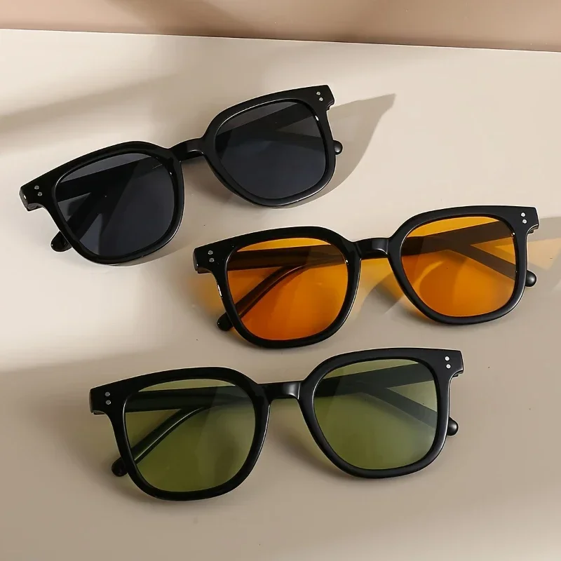 Fashion Square Women Luxury Brand Sunglasses Retro Designer Men Trending Black Grey Sun Glasses Shades UV400 De Sol