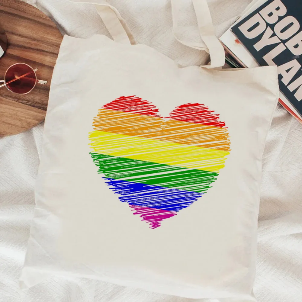 

Lgbt shopping bag cotton handbag shopper eco tote shopper bag jute boodschappentas shoping cloth sac tissu