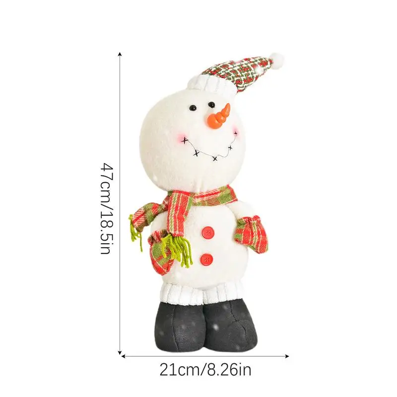 Stuffed Snowman Christmas Cartoon Plush Toy Snowman Soft Huggable Stuffed Animal Cute Plush Toy For Toddler Boys And Girls