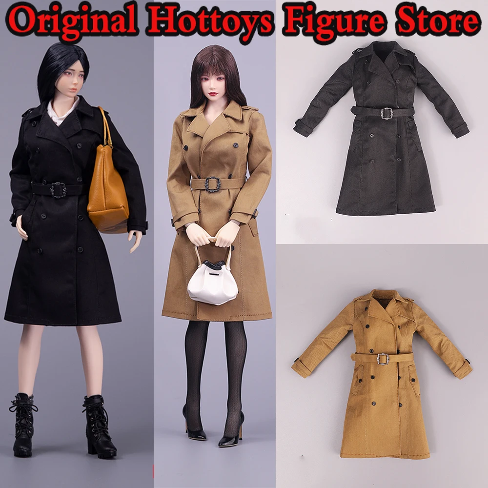 

CCN6023 1/6 Scale Women Soldier Clothing Accessory Windbreaker Solid Color Casual Long Coat Fit 12-inches Action Figure Model