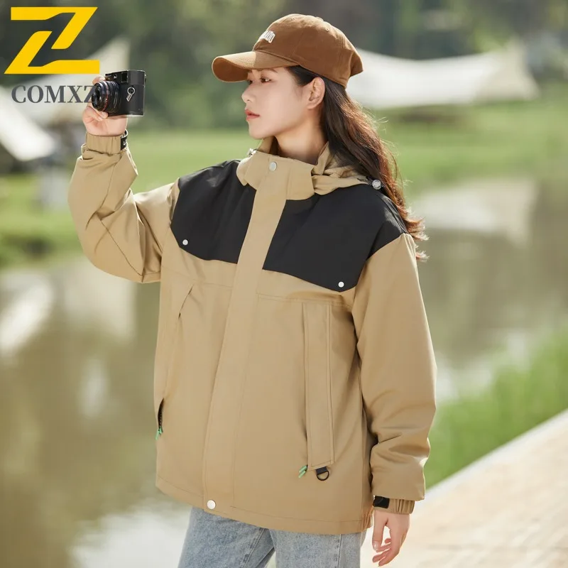 سترة COMXZ للرجال لراكبي الدراجات النارية 2025 مقاومة للرياح وغطاء محرك السيارة فضفاض قابل للفصل والتخييم والعمل Chaqueta والصيد ملابس خارجية مقاومة للتآكل #2