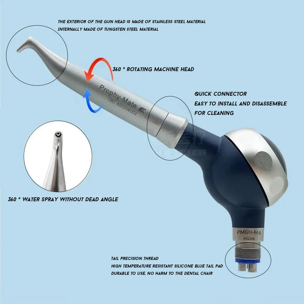Стоматологическое оборудование, воздушный полировщик, износостойкий микропесочный аппарат, шлифовальный аппарат для зубов, профессиональный Воздушный пистолет с воздушным потоком и песком, стоматологические инструменты