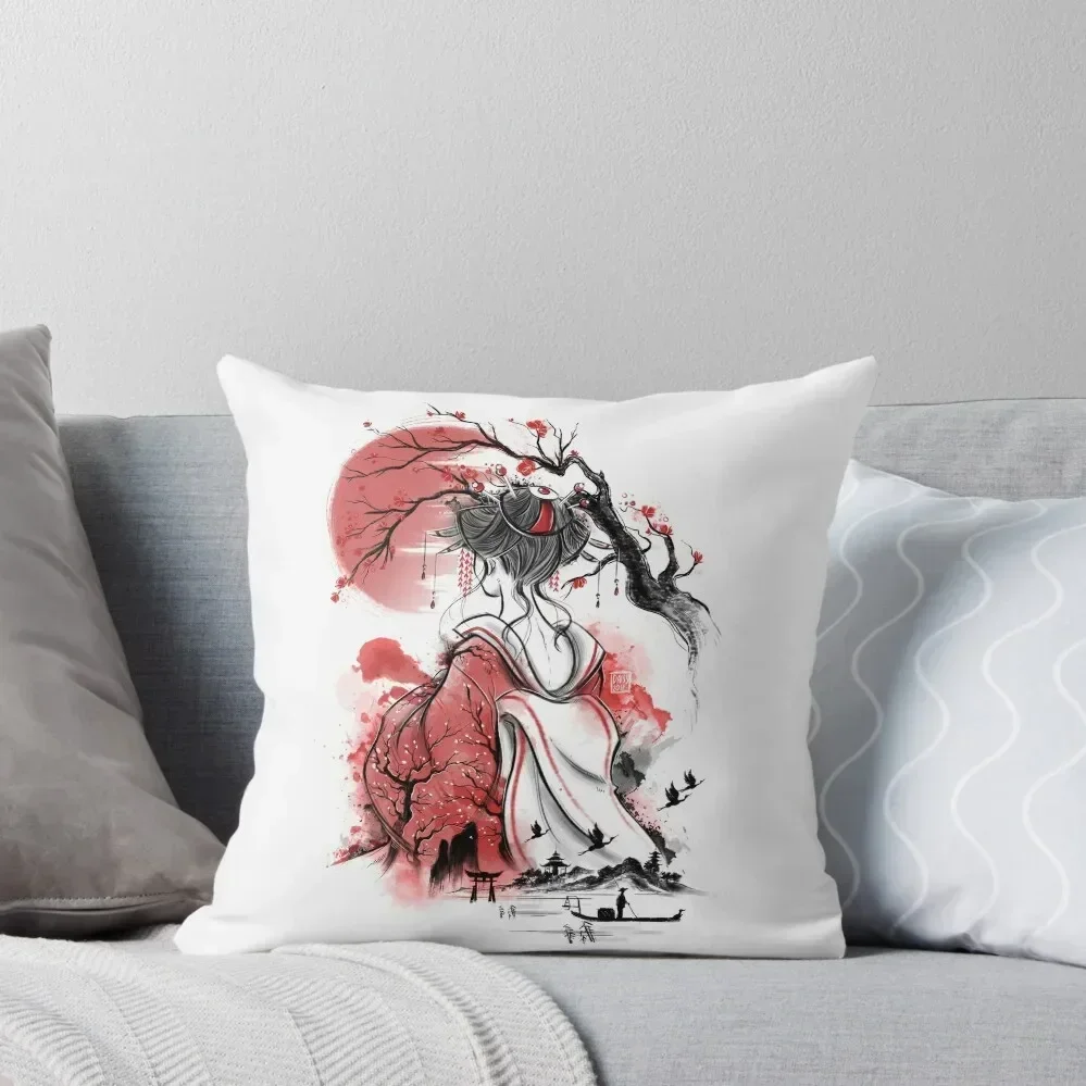 

Geisha dream Throw Pillow Couch Pillows Christmas Covers Decorative Sofa Cushion Christmas Covers For Cushions pillow