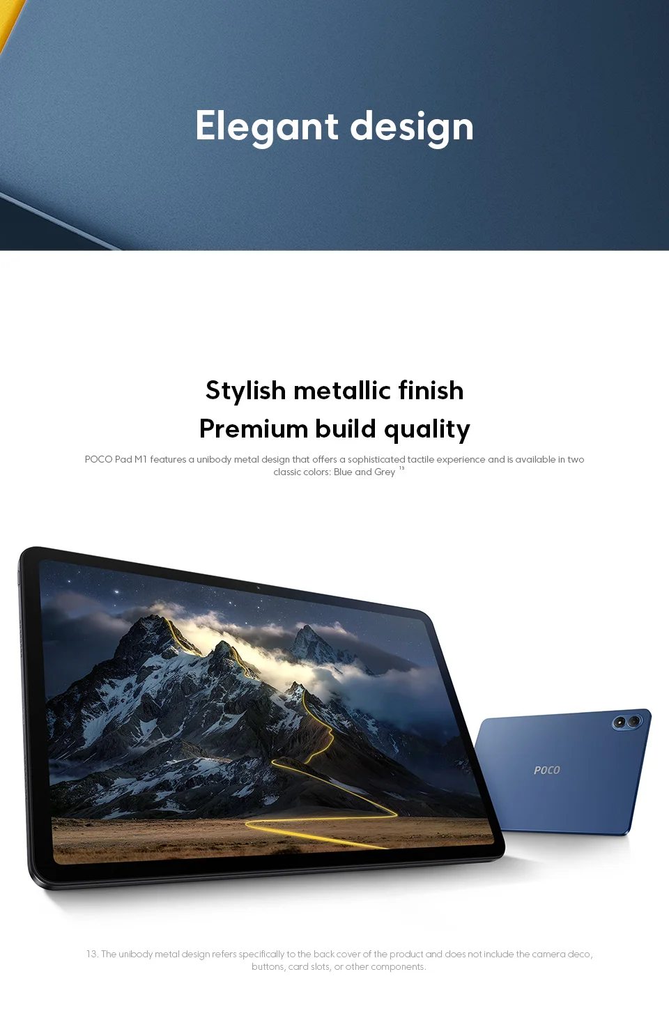 New POCO Pad M1 Global Version Tablets Snapdragon® 7s Gen 4 12000mAh Battery 12.1’’ 2.5K display 8MP camera 33W charging