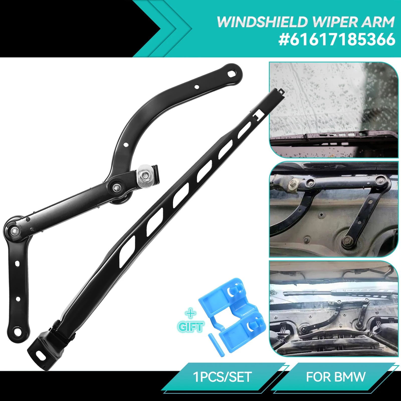 61617185366 7185366 Car Front Right Windshield Wiper Arm LHD For BMW 5 & 6 Series E60 E61 E63 E64 Repair Part Auto Accessories