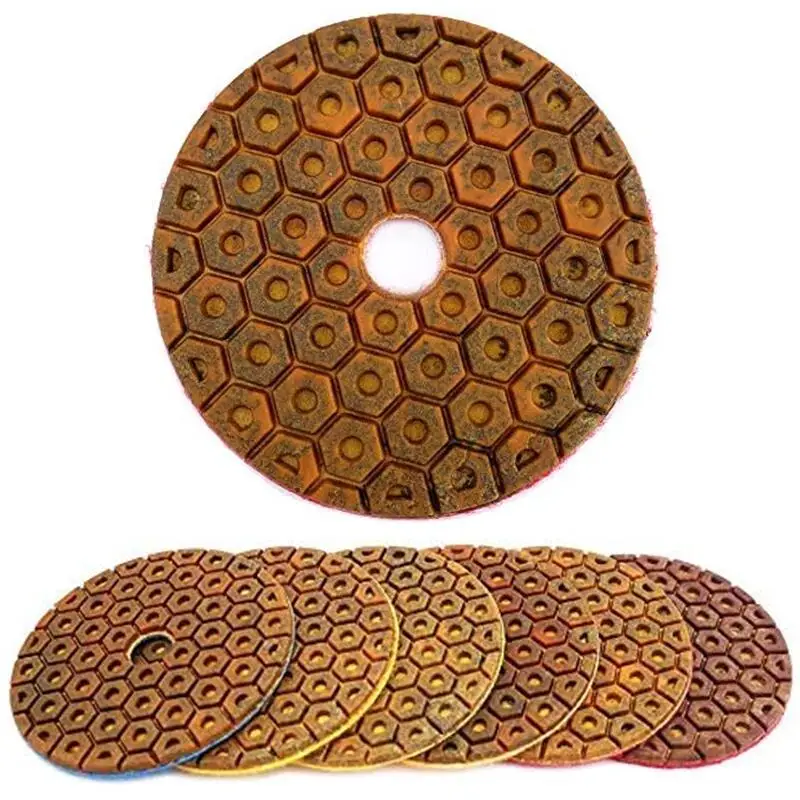 4szt 4 Cal 100mm mokry Metal diamentowy pady polerskie tarcza szlifierska do betonu granit marmur kamienna podłoga tarcze szlifierskie