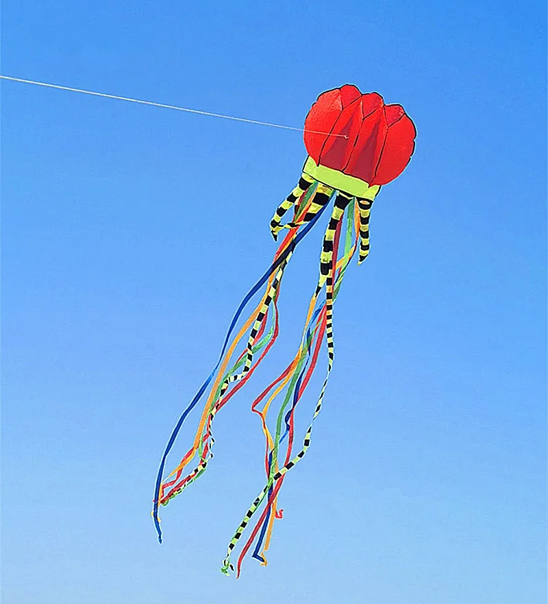 Gratis verzending 8m grote kwallen vliegers vliegen buiten spelen gaori kyen kite flygen kinderpapier vlieger letajici drak papalote