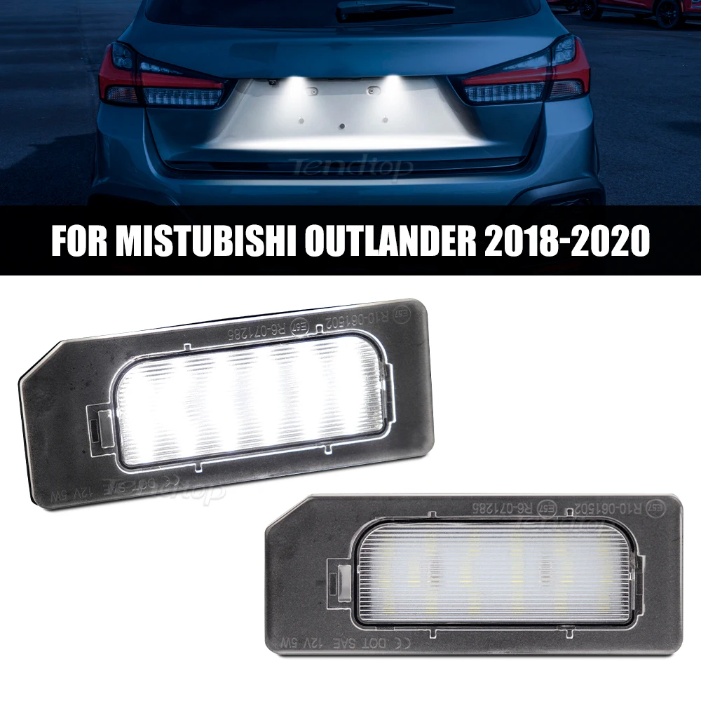 Canbus Error Free LED Number License Plate Light Lamp White  For Mistubishi ASX Outlander Sport RVR PHEV 2011-2020