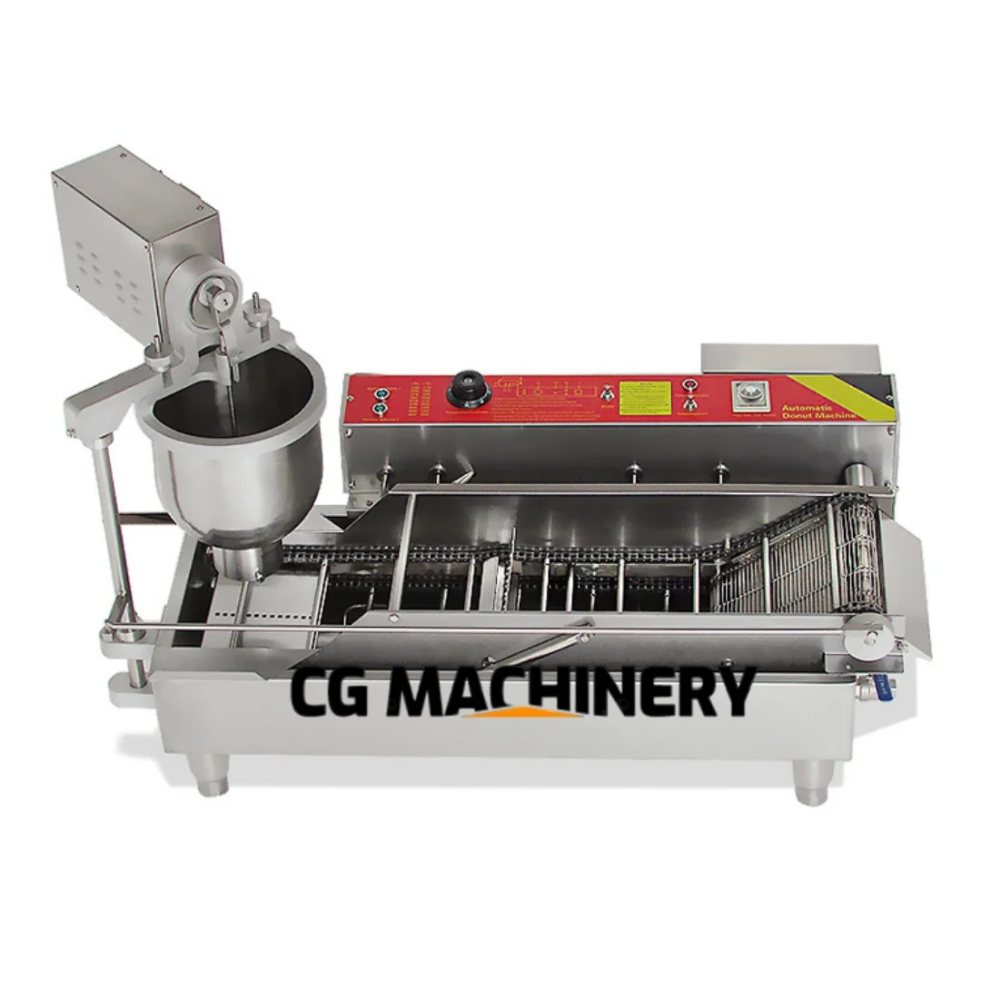 Friggitrice per ciambelle completamente automatica OEM Macchina per pasta elettrica Macchina per fare ciambelle in acciaio inossidabile per uso alimentare commerciale