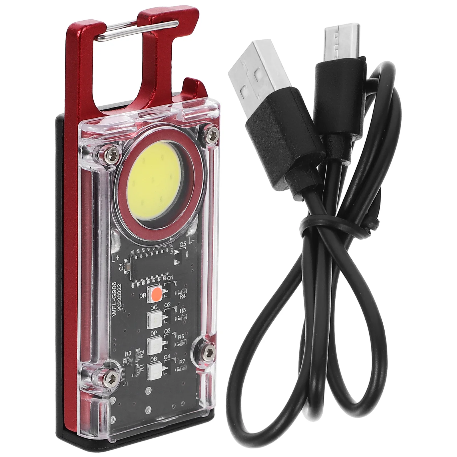 1 مجموعة المفاتيح مصباح يدوي قابلة للشحن جيب صغير ضوء المدمجة LED صغيرة مشرق متعددة الأغراض التخييم في الهواء الطلق ضوء اليد