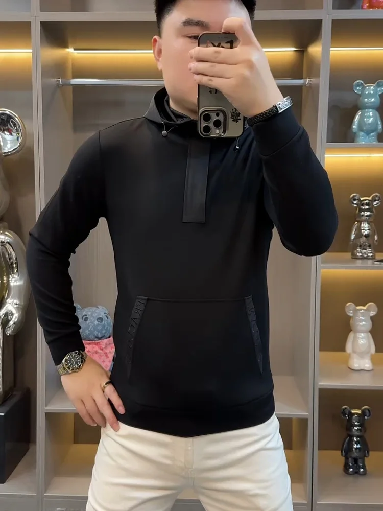 

Faionable Hoodie T-irt Men's New Autumn Winter Casual Comfortable Busin Sle European Sle Match All High-End Feeling