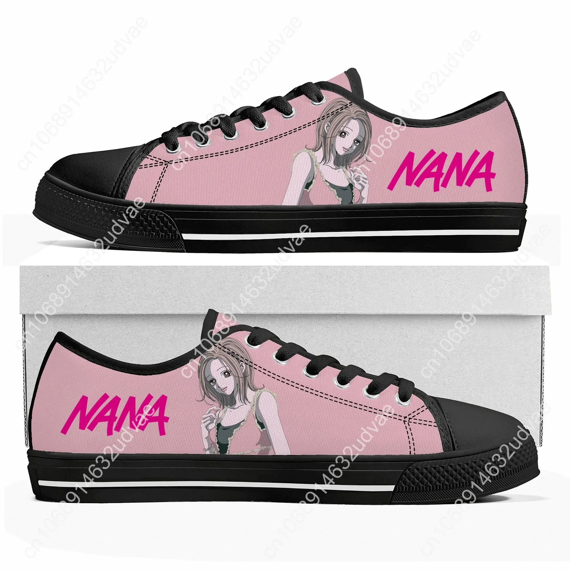 Manga NANA Osaki Komatsu Low Top Sneakers Mens Womens Teenager Canvas Sneaker High Quality Casual Couple Shoes Custom Shoe