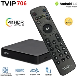 Latest 2023 Tvip706 Best Android Box With Bt Remote 2gb 8gb 4k 2.4/5g Wifi Nordic one Tv Box Vs Tvip705 Smart Streaming Player