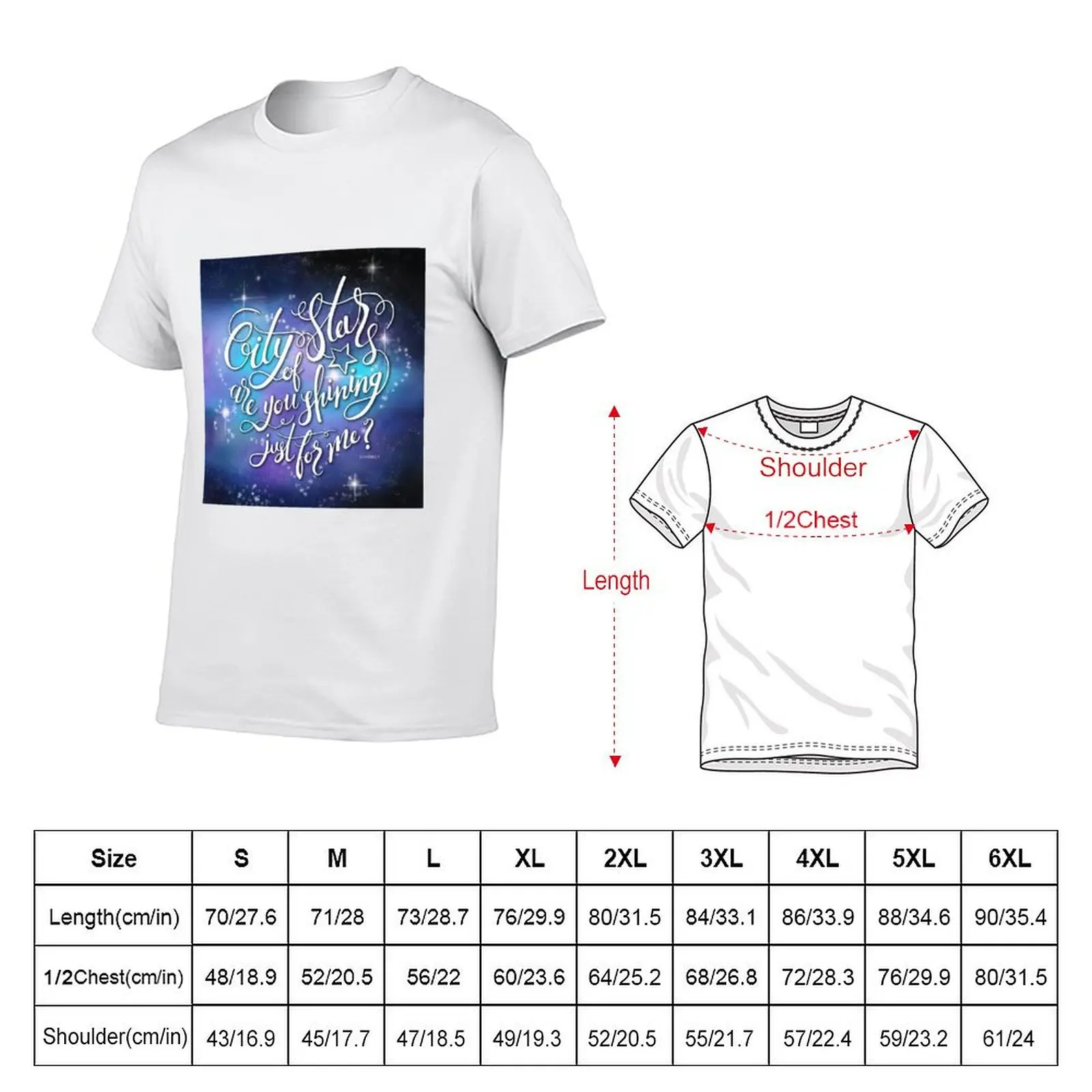 City Of Stars T-Shirt man t shirt summer t shirts cotton 100% T-Shirt