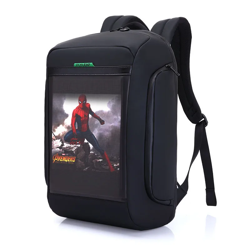 LED backpack HD waterproof display backpack APP trend cool DIY backpack