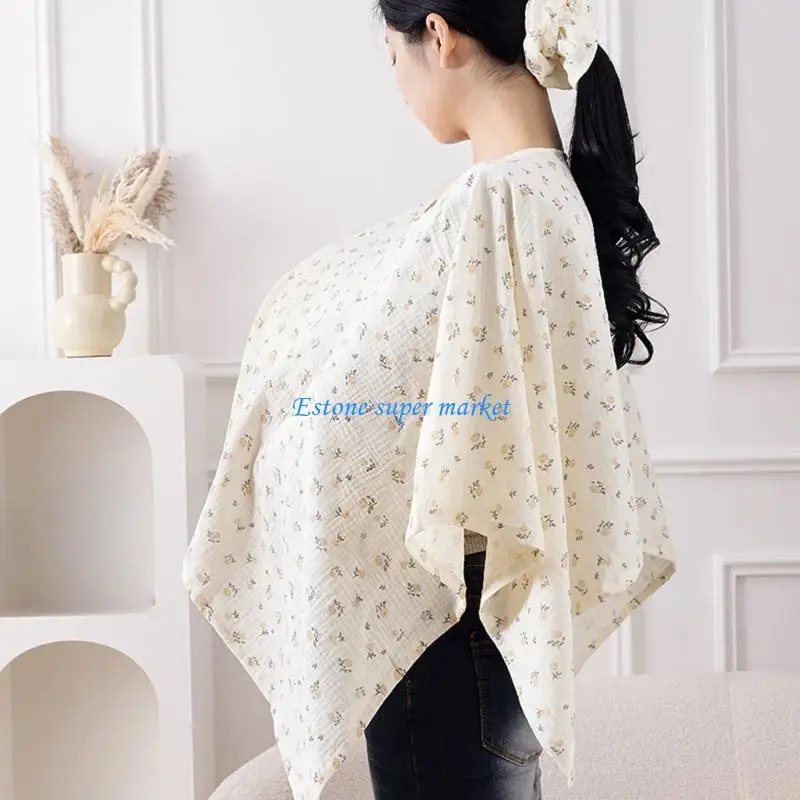 090B Oddychająca nakładka do karmienia piersią Ręcznik do karmienia dziecka z gumką do włosów