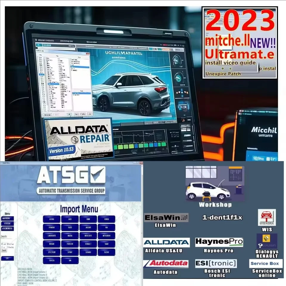 

Software para automóvil Alldata 10.53 con diagramas de cableado de profundidad y Mitchell Ultramate 2023.07 para reparación avan