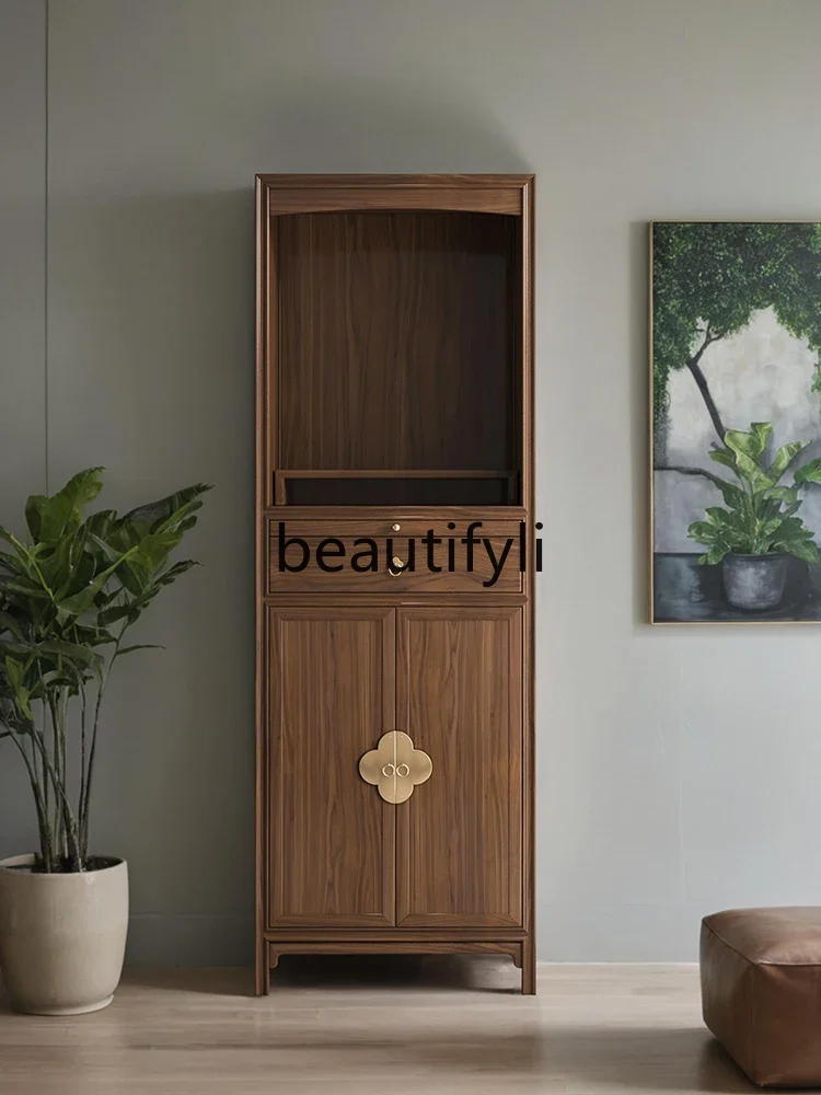 

New Chinese-style solid wood Buddhist niche vertical cabinet for household use