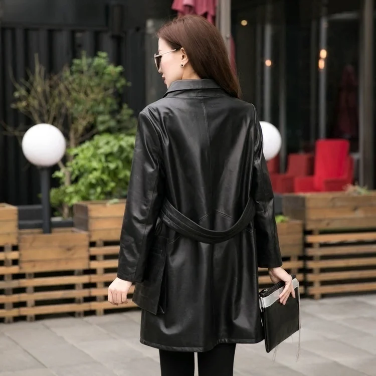 2023 New Fashion High Quality Sheepskin Coat Women's Jackets Spring Real Leather Jacket clothes Coat Female Veste Femm