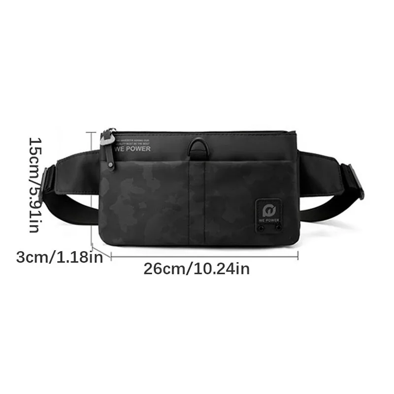 HVTIL New Men Minimalist Messenger Sling Shoulder Bag Solid Outdoor Travel Waterproof Crossbody Bag Luxury Nylon Cross Body Pack