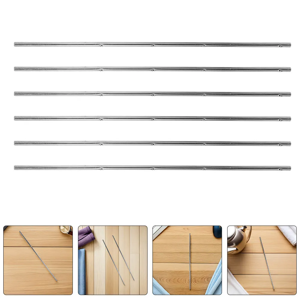 

6Pcs Foosball Table Accessories Strong Metal Soccer Machine Rods Replacement for Smooth Operation Easy Install Design