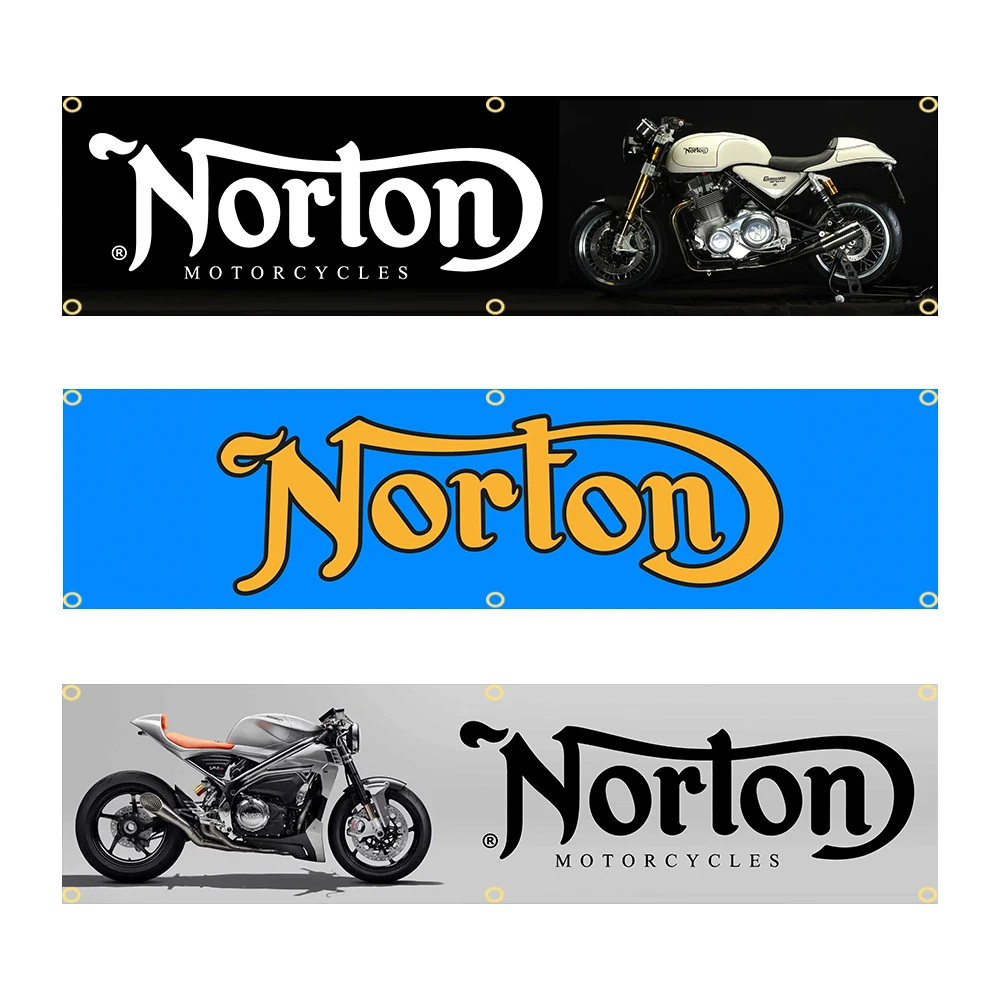 60X240cm Nortons Banner Flag Polyester Printed Garage or Outdoor Decoration Tapestry