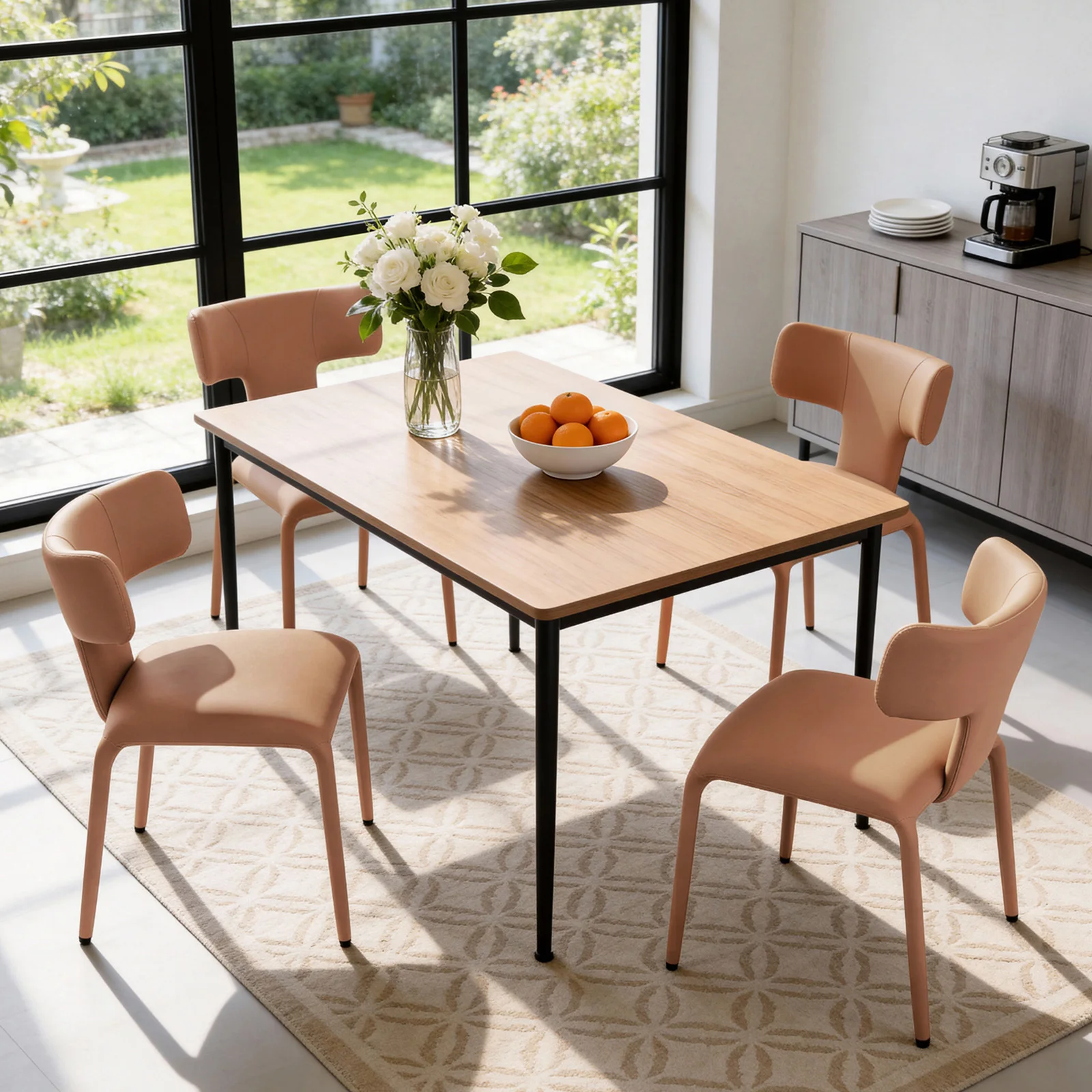 WOLTU 2 Stück/Set ergonomische Esszimmerstühle, Kunstleder/Leinen, Küchenstühle, Metallrahmen, Rückenlehne für Wohnzimmer, Schlafzimmer, Restaurant – Detail 35